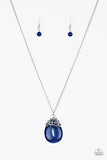 Paparazzi "Nightcap and Gown" Blue Necklace & Earring Set Paparazzi Jewelry