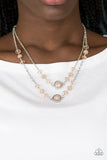 Paparazzi "Gala Glow" Brown Necklace & Earring Set Paparazzi Jewelry