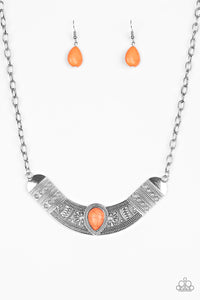 Paparazzi VINTAGE VAULT "Very Venturous" Orange Necklace & Earring Set Paparazzi Jewelry