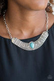 Paparazzi VINTAGE VAULT "Very Venturous" Blue Necklace & Earring Set Paparazzi Jewelry