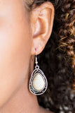 Paparazzi "Abstract Anthropology" White Earrings Paparazzi Jewelry