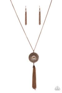 Paparazzi "Noble Navigator" Copper Necklace & Earring Set Paparazzi Jewelry
