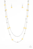 Paparazzi VINTAGE VAULT "Beach Party Pageant" Yellow Necklace & Earring Set Paparazzi Jewelry
