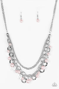 Paparazzi "Hoppin Hearts" Pink Necklace & Earring Set Paparazzi Jewelry