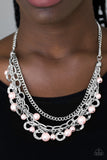 Paparazzi "Hoppin Hearts" Pink Necklace & Earring Set Paparazzi Jewelry