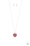 Paparazzi VINTAGE VAULT "Love Is All Around" Red Necklace & Earring Set Paparazzi Jewelry