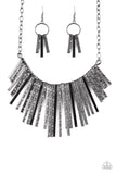 Paparazzi VINTAGE VAULT "Welcome to the Pack" Black Necklace & Earring Set Paparazzi Jewelry