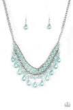 Paparazzi VINTAGE VAULT "The Guest List" Blue Necklace & Earring Set Paparazzi Jewelry