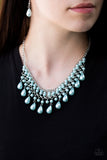 Paparazzi VINTAGE VAULT "The Guest List" Blue Necklace & Earring Set Paparazzi Jewelry