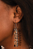 Paparazzi "Unapologetic" Black Gem White Rhinestone Metallic Accent Zi Collection Necklace & Earring Set Paparazzi Jewelry