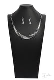 Paparazzi "Independent" White Zi Collection Necklace & Earring Set Paparazzi Jewelry