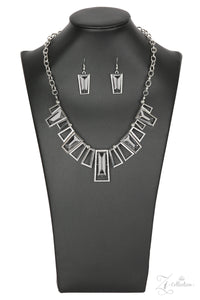 Paparazzi "Victorious" Silver 2018 Zi Collection Necklace & Earring Set Paparazzi Jewelry