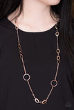 Paparazzi "Standard Style" Rose Gold Hoop Necklace & Earring Set Paparazzi Jewelry