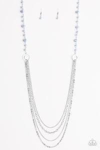 Paparazzi VINTAGE VAULT "Contemporary Cadence" Blue Necklace & Earring Set Paparazzi Jewelry