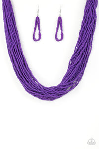 Paparazzi "The Show Must CONGO On!" Purple Necklace & Earring Set Paparazzi Jewelry