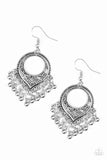 Paparazzi "On a Wing and a Prairie" Silver Ornate Fringe Earrings Paparazzi Jewelry