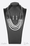 Paparazzi "The Heidi" Silver Zi Collection Necklace & Earring Set Paparazzi Jewelry