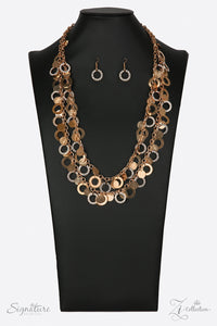 Paparazzi "The Carolyn" Gold Zi Collection Necklace & Earring Set Paparazzi Jewelry