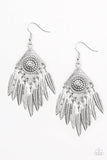 Paparazzi "Western Rattler" Silver Earrings Paparazzi Jewelry