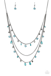 Paparazzi "Pebble Beach Beauty" Blue Necklace & Earring Set Paparazzi Jewelry