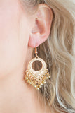 Paparazzi "On a Wing and a Prairie" Gold Ornate Fringe Earrings Paparazzi Jewelry
