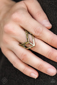 Paparazzi "Ahead of The Pack" FASHION FIX Brass Ring Paparazzi Jewelry