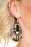 Paparazzi VINTAGE VAULT "Shoreside Social" FASHION FIX Yellow Earrings Paparazzi Jewelry