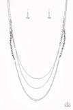 Paparazzi "Shimmer Showdown" Silver Necklace & Earring Set Paparazzi Jewelry