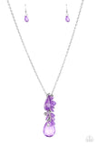 Paparazzi VINTAGE VAULT "Summer Solo" Purple Necklace & Earring Set Paparazzi Jewelry