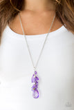 Paparazzi VINTAGE VAULT "Summer Solo" Purple Necklace & Earring Set Paparazzi Jewelry