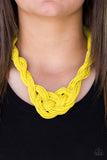 Paparazzi "A Standing Ovation" Yellow 136XX Necklace & Earring Set Paparazzi Jewelry