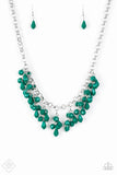 Paparazzi VINTAGE VAULT "Modern Macarena" FASHION FIX Green Necklace & Earring Set Paparazzi Jewelry