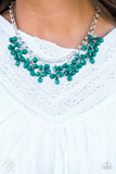 Paparazzi VINTAGE VAULT "Modern Macarena" FASHION FIX Green Necklace & Earring Set Paparazzi Jewelry