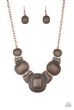 Paparazzi "Prehistoric Powerhouse" Copper Necklace & Earring Set Paparazzi Jewelry