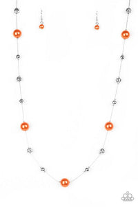 Paparazzi VINTAGE VAULT "Eloquently Eloquent" Orange Necklace & Earring Set Paparazzi Jewelry