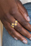 Paparazzi VINTAGE VAULT "Foxy Fabulous" Yellow Ring Paparazzi Jewelry