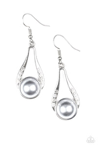 Paparazzi VINTAGE VAULT "HEADLINER Over Heels" Silver Earrings Paparazzi Jewelry