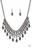 Paparazzi "Dont Forget To BOSS!" Black Necklace & earring Set Paparazzi Jewelry