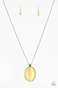 Paparazzi "Pretty Poppin" Yellow Necklace & Earring Set Paparazzi Jewelry