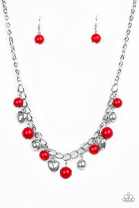 Paparazzi VINTAGE VAULT "Summer Fling" Red Necklace & Earring Set Paparazzi Jewelry