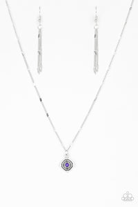 Paparazzi VINTAGE VAULT "Follow Your Compass" Purple Necklace & Earring Set Paparazzi Jewelry