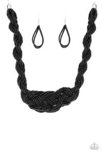 Paparazzi "A Standing Ovation" Black 214XX Necklace & Earring Set Paparazzi Jewelry