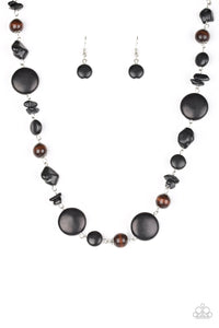 Paparazzi "Canyon Collection" Black Necklace & Earring Set Paparazzi Jewelry