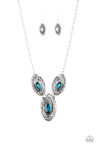 Paparazzi "Metro Mystique" Blue Necklace & Earring Set Paparazzi Jewelry