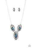 Paparazzi "Metro Mystique" Blue Necklace & Earring Set Paparazzi Jewelry