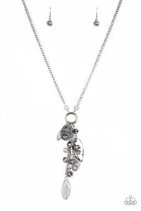 Paparazzi VINTAGE VAULT "Hearts Content" Silver Necklace & Earring Set Paparazzi Jewelry