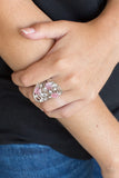 Paparazzi VINTAGE VAULT "Clear The SWAY!" Pink Ring Paparazzi Jewelry