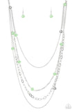 Paparazzi VINTAGE VAULT "Glamour Grotto" Green Necklace & Earring set Paparazzi Jewelry