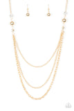 Paparazzi "RITZ It All" Gold Necklace & Earring Set Paparazzi Jewelry