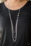Paparazzi VINTAGE VAULT "RITZ It All" White Necklace & Earring Set Paparazzi Jewelry